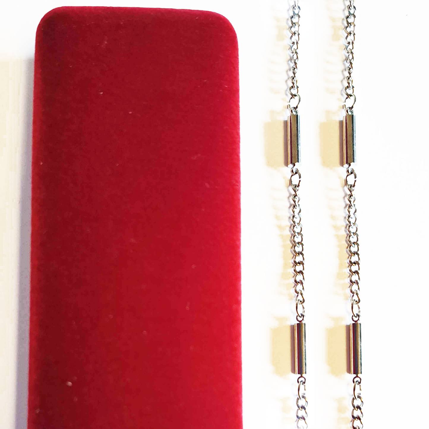 Magnethalsband, silver
